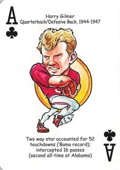 2007 Hero Decks Alabama Crimson Tide Football Heroes Playing Cards #A♣ Harry Gilmer Front