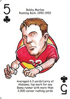 2007 Hero Decks Alabama Crimson Tide Football Heroes Playing Cards #5♣ Bobby Marlow Front