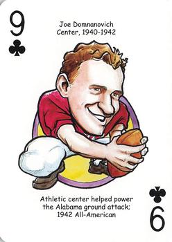 2007 Hero Decks Alabama Crimson Tide Football Heroes Playing Cards #9♣ Joe Domnanovich Front