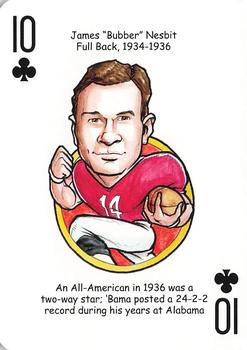 2007 Hero Decks Alabama Crimson Tide Football Heroes Playing Cards #10♣ James Nisbet Front