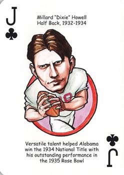 2007 Hero Decks Alabama Crimson Tide Football Heroes Playing Cards #J♣ Millard Howell Front