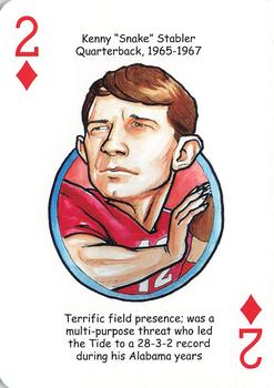 2007 Hero Decks Alabama Crimson Tide Football Heroes Playing Cards #2♦ Ken Stabler Front