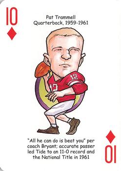 2007 Hero Decks Alabama Crimson Tide Football Heroes Playing Cards #10♦ Pat Trammell Front