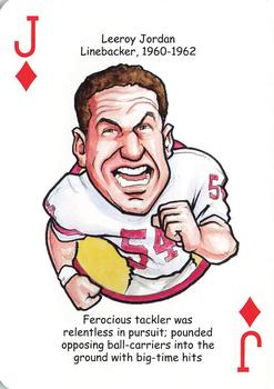 2007 Hero Decks Alabama Crimson Tide Football Heroes Playing Cards #J♦ Lee Roy Jordan Front