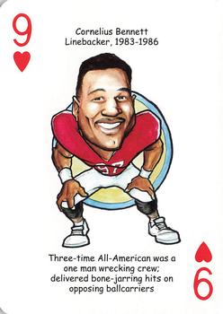 2007 Hero Decks Alabama Crimson Tide Football Heroes Playing Cards #9♥ Cornelius Bennett Front