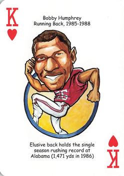 2007 Hero Decks Alabama Crimson Tide Football Heroes Playing Cards #K♥ Bobby Humphrey Front