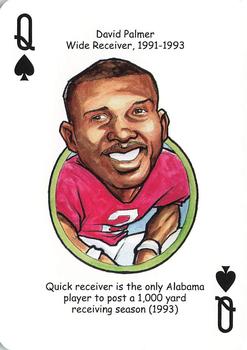 2007 Hero Decks Alabama Crimson Tide Football Heroes Playing Cards #Q♠ David Palmer Front