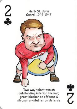 2007 Hero Decks Georgia Bulldogs Football Heroes Playing Cards #2♣ Herb St. John Front