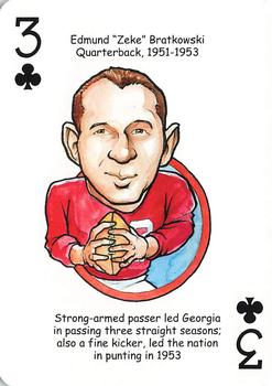 2007 Hero Decks Georgia Bulldogs Football Heroes Playing Cards #3♣ Zeke Bratkowski Front