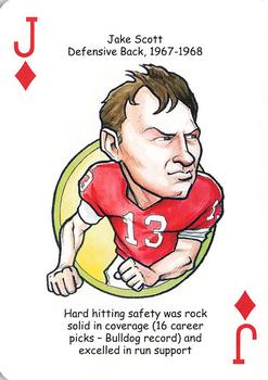 2007 Hero Decks Georgia Bulldogs Football Heroes Playing Cards #J♦ Jake Scott Front