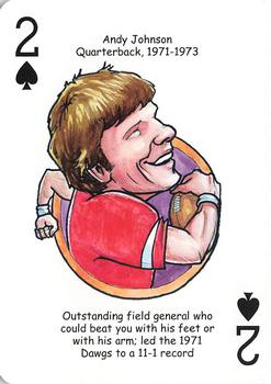 2007 Hero Decks Georgia Bulldogs Football Heroes Playing Cards #2♠ Andy Johnson Front
