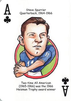 2007 Hero Decks Florida Gators Football Heroes Playing Cards #A♣ Steve Spurrier Front