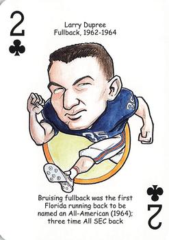 2007 Hero Decks Florida Gators Football Heroes Playing Cards #2♣ Larry Dupree Front