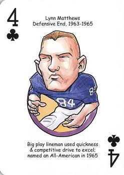 2007 Hero Decks Florida Gators Football Heroes Playing Cards #4♣ Lynn Matthews Front
