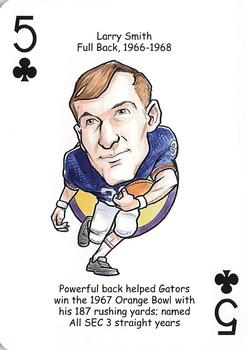 2007 Hero Decks Florida Gators Football Heroes Playing Cards #5♣ Larry Smith Front