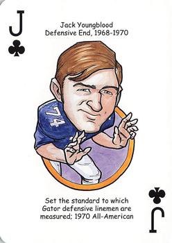 2007 Hero Decks Florida Gators Football Heroes Playing Cards #J♣ Jack Youngblood Front
