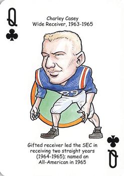 2007 Hero Decks Florida Gators Football Heroes Playing Cards #Q♣ Charles Casey Front