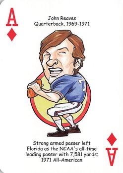 2007 Hero Decks Florida Gators Football Heroes Playing Cards #A♦ John Reaves Front