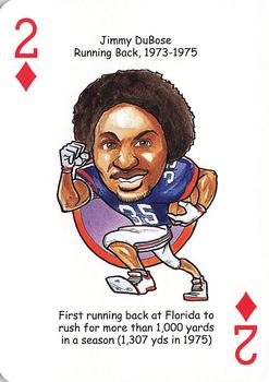 2007 Hero Decks Florida Gators Football Heroes Playing Cards #2♦ Jimmy DuBose Front