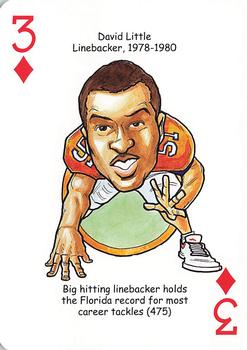 2007 Hero Decks Florida Gators Football Heroes Playing Cards #3♦ David Little Front