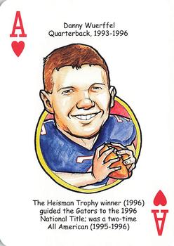 2007 Hero Decks Florida Gators Football Heroes Playing Cards #A♥ Danny Wuerffel Front