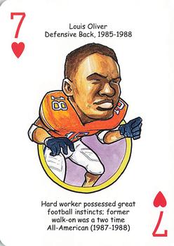 2007 Hero Decks Florida Gators Football Heroes Playing Cards #7♥ Louis Oliver Front