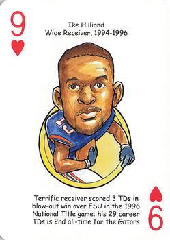 2007 Hero Decks Florida Gators Football Heroes Playing Cards #9♥ Ike Hilliard Front