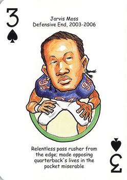 2007 Hero Decks Florida Gators Football Heroes Playing Cards #3♠ Jarvis Moss Front