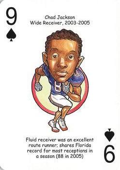 2007 Hero Decks Florida Gators Football Heroes Playing Cards #9♠ Chad Jackson Front