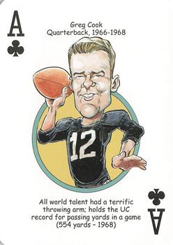 2009 Hero Decks Cincinnati Bearcats Football Heroes Playing Cards #A♣ Greg Cook Front