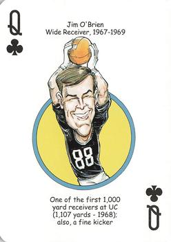 2009 Hero Decks Cincinnati Bearcats Football Heroes Playing Cards #Q♣ Jim O'Brien Front