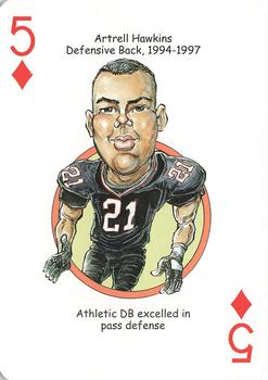 2009 Hero Decks Cincinnati Bearcats Football Heroes Playing Cards #5♦ Artrell Hawkins Front