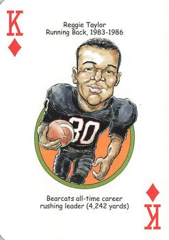 2009 Hero Decks Cincinnati Bearcats Football Heroes Playing Cards #K♦ Reggie Taylor Front