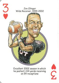 2009 Hero Decks Cincinnati Bearcats Football Heroes Playing Cards #3♥ Jon Olinger Front