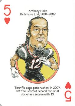 2009 Hero Decks Cincinnati Bearcats Football Heroes Playing Cards #5♥ Anthony Hoke Front