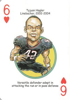 2009 Hero Decks Cincinnati Bearcats Football Heroes Playing Cards #6♥ Tyjuan Hagler Front