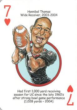 2009 Hero Decks Cincinnati Bearcats Football Heroes Playing Cards #7♥ Hannibal Thomas Front
