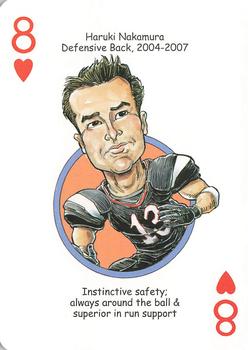 2009 Hero Decks Cincinnati Bearcats Football Heroes Playing Cards #8♥ Haruki Nakamura Front