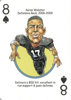 2009 Hero Decks Cincinnati Bearcats Football Heroes Playing Cards #8♠ Aaron Webster Front