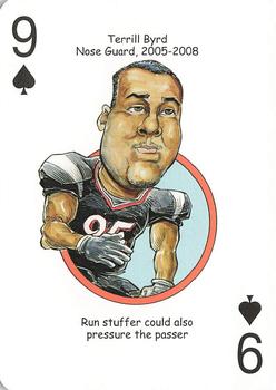 2009 Hero Decks Cincinnati Bearcats Football Heroes Playing Cards #9♠ Terrill Byrd Front