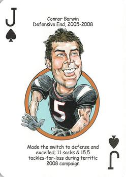 2009 Hero Decks Cincinnati Bearcats Football Heroes Playing Cards #J♠ Connor Barwin Front