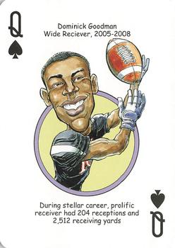2009 Hero Decks Cincinnati Bearcats Football Heroes Playing Cards #Q♠ Dominick Goodman Front