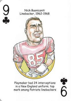 2019 Hero Decks New England Patriots Football Heroes Playing Cards #9♣ Nick Buoniconti Front