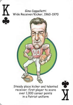 2019 Hero Decks New England Patriots Football Heroes Playing Cards #K♣ Gino Cappelletti Front