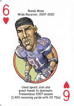 2019 Hero Decks New England Patriots Football Heroes Playing Cards #6♥ Randy Moss Front