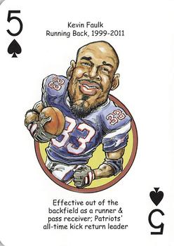 2019 Hero Decks New England Patriots Football Heroes Playing Cards #5♠ Kevin Faulk Front