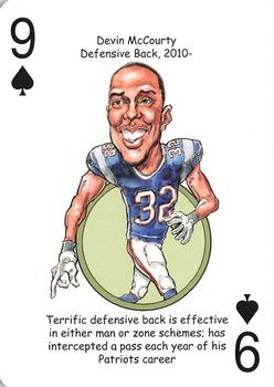 2019 Hero Decks New England Patriots Football Heroes Playing Cards #9♠ Devin McCourty Front