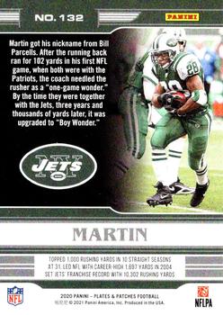 2020 Panini Plates & Patches #132 Curtis Martin Back