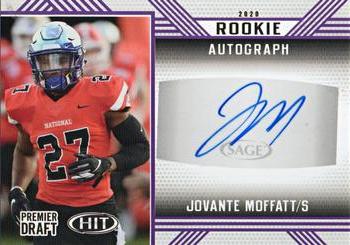 2020 SAGE HIT - Rookie Autographs Purple #A27 Jovante Moffatt Front
