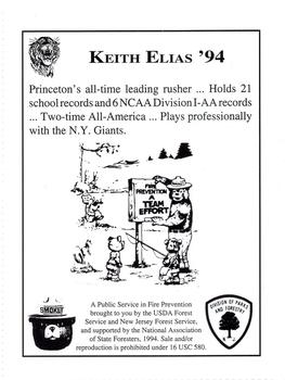 1994 Princeton Athletic News #NNO Keith Elias Back